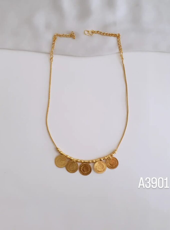COIN NECKLACE MICRO PLATED-A3901