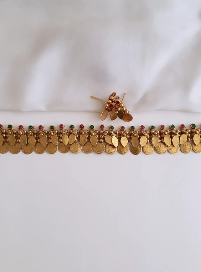ELAKKATHAALI ANTIQUE CHOKER-A3924 MULTI
