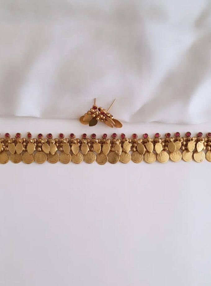 ELAKKATHAALI ANTIQUE CHOKER-A3924 RUBY