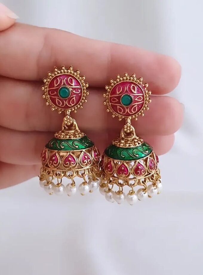 MEENAKARI JUMKA-A3954 MULTI