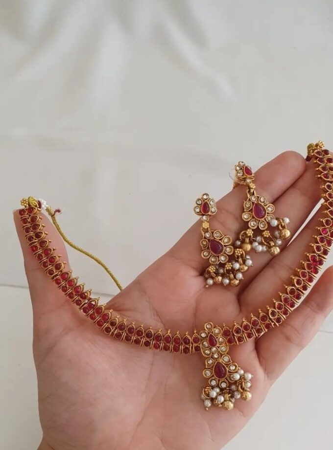 NECKLACE-A3965 RUBY