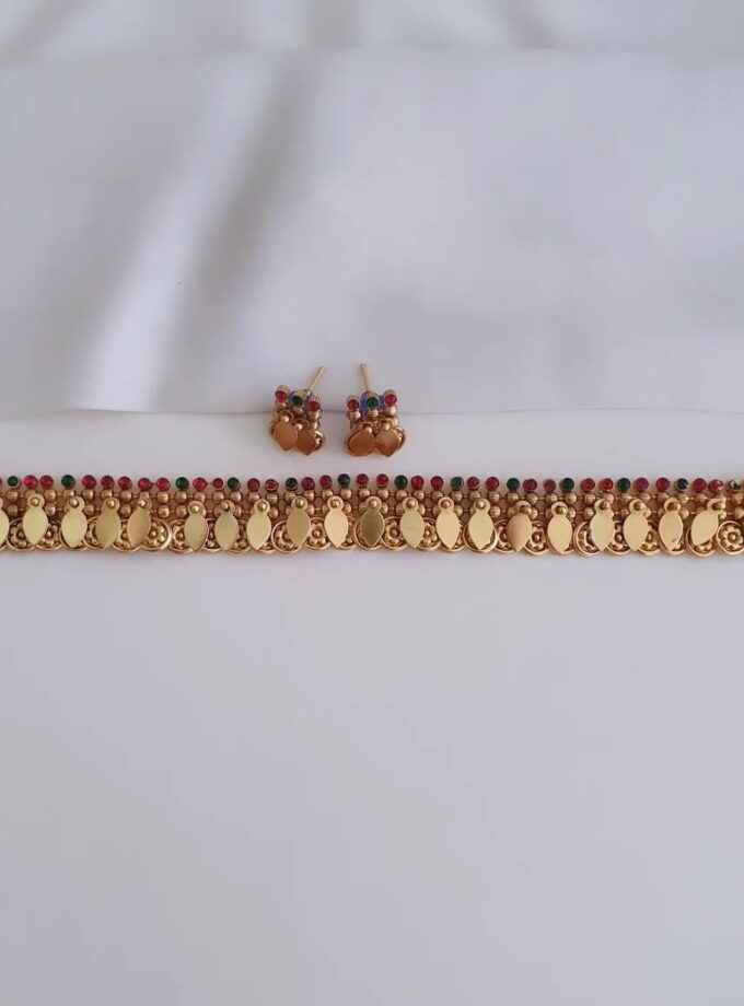 CHOKER ELAKKATHAALI ANTIQUE MATT FINISH-A3974 MULTI