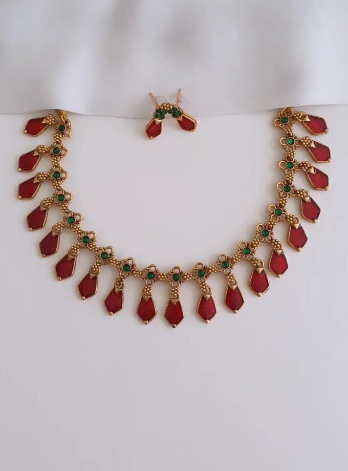 NAGAPADAM NECKLACE-A3983 RUBY