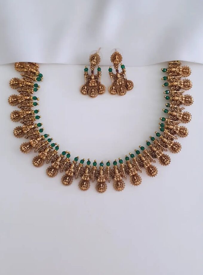 NECKLACE-A2995 DARK GREEN