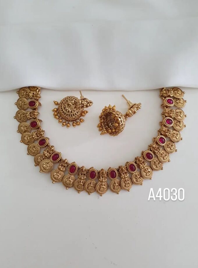 NECKLACE COIN-A4030 RUBY