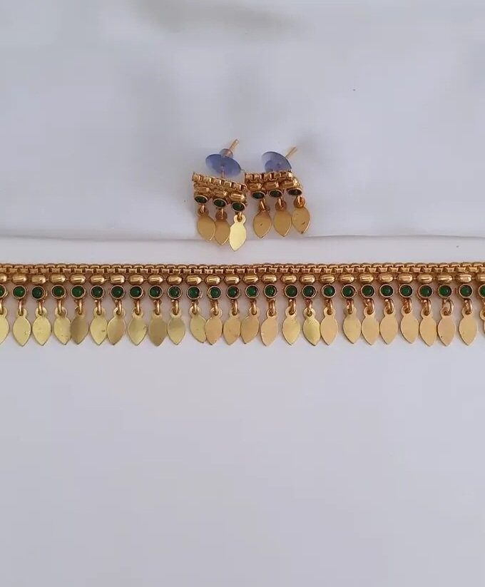 ELAKKATHAALI CHOKER-A4032 GREEN