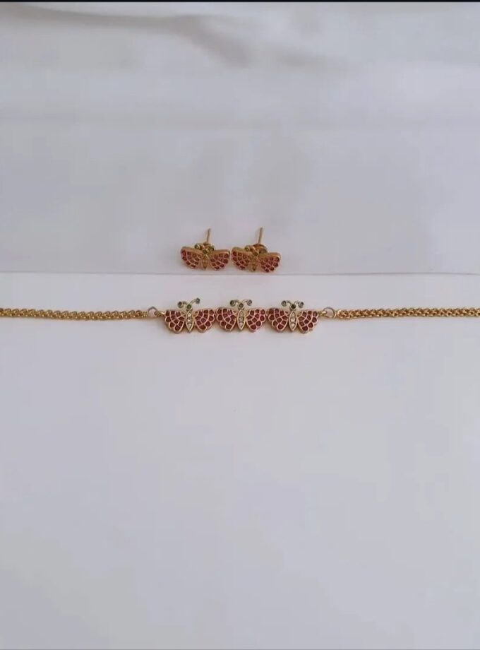 BUTTERFLY AD STONE CHOKER-A4074