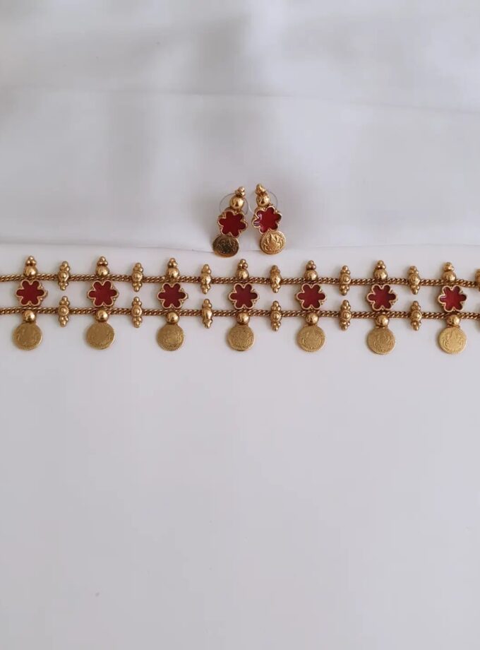CHOKER COIN-A3742 RUBY