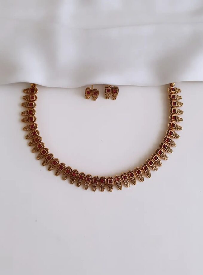 NECKLACE-A4134 RUBY