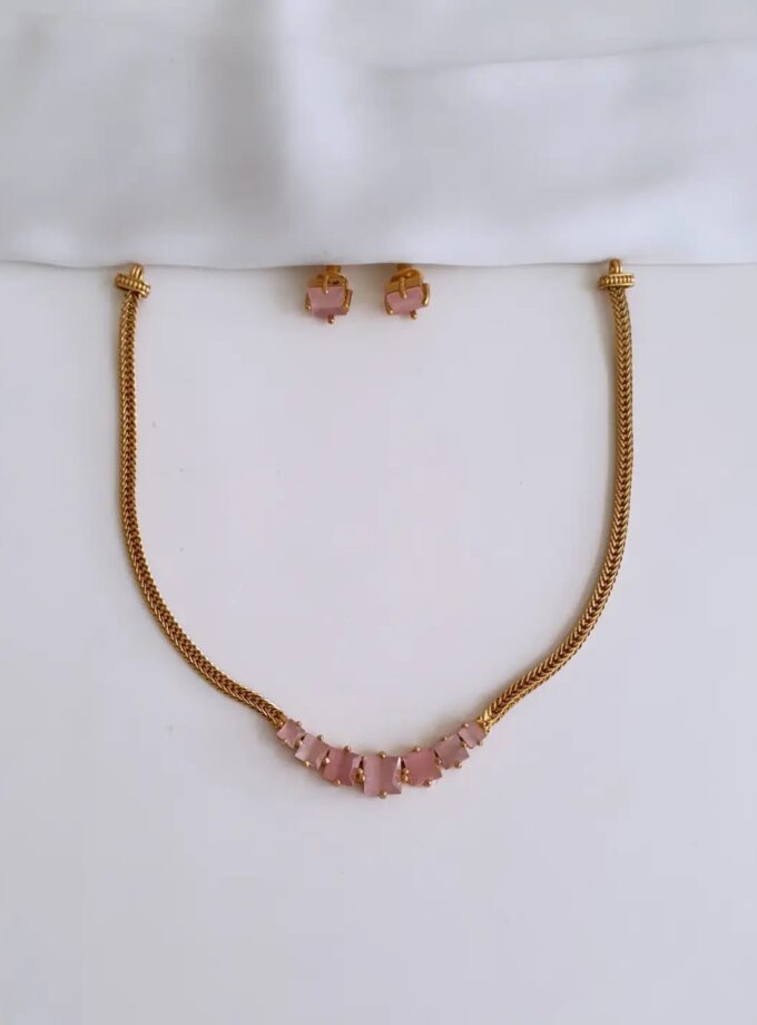 NECKLACE ADSTONE-A3708 PINK