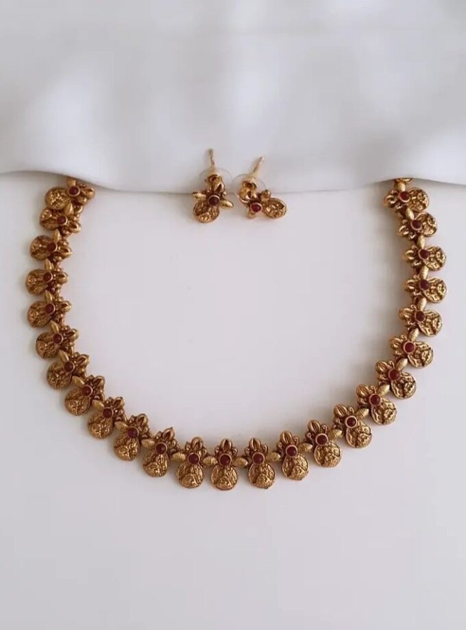COIN NECKLACE-A4052 RUBY