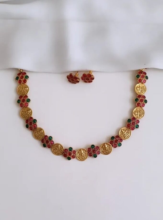 NECKLACE COIN FLOWER-A4162