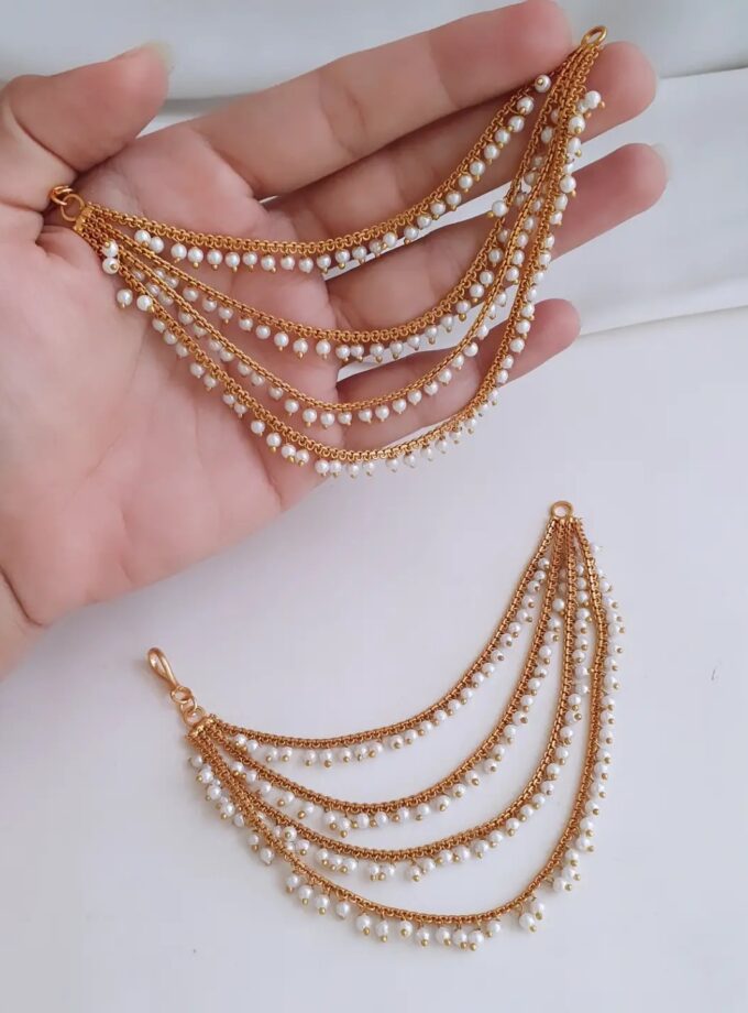EAR CHAIN-A4195 PEARL