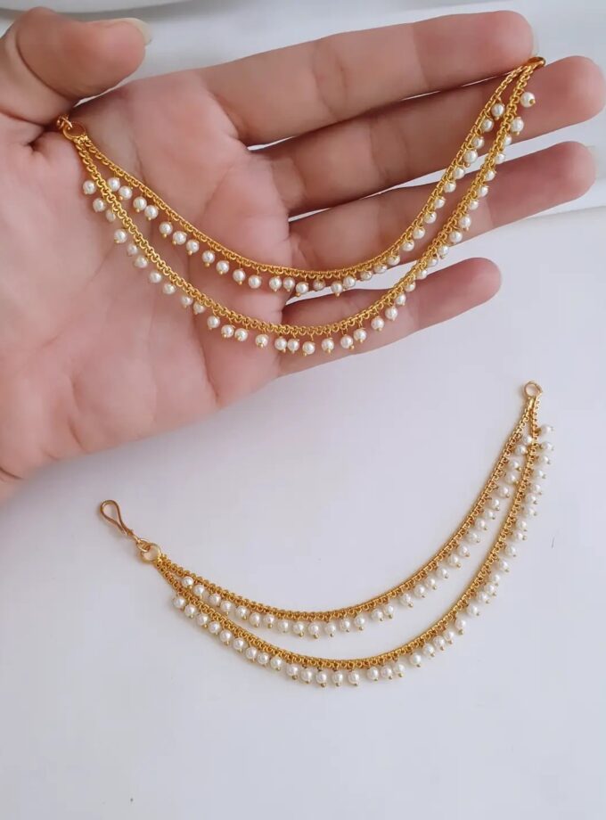 EAR CHAIN-A4195 PEARL