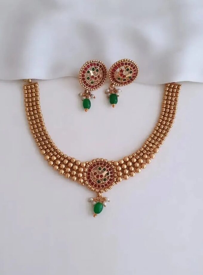 LAYER GOLDEN BEAD NECKLACE-A4281