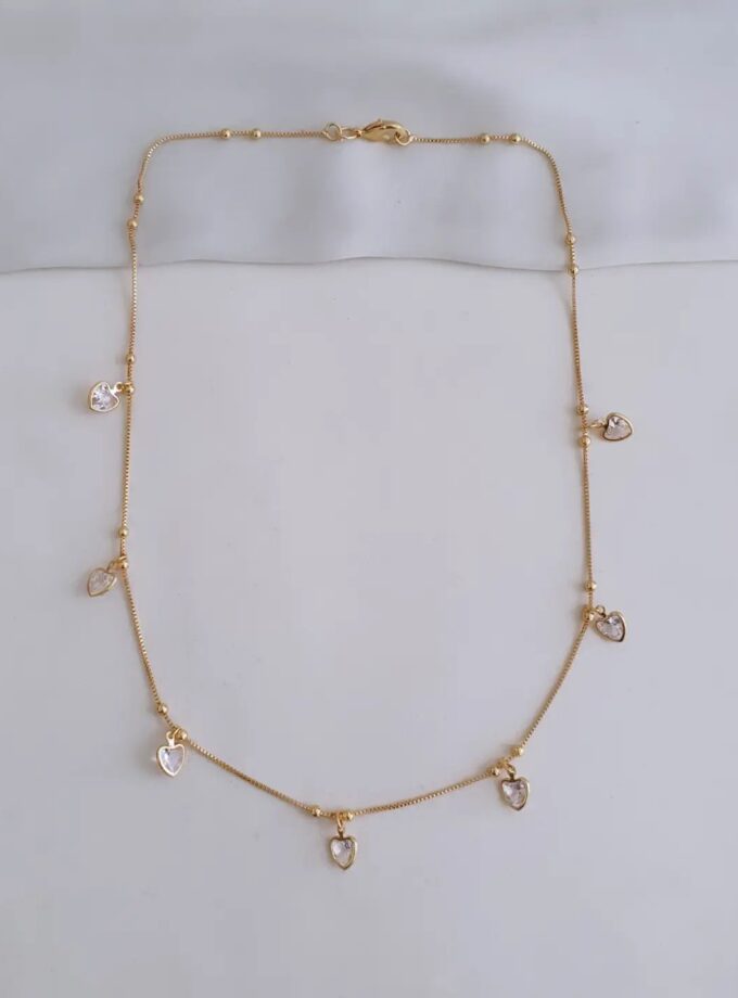 NECKLACE HEART-A4287 WHITE