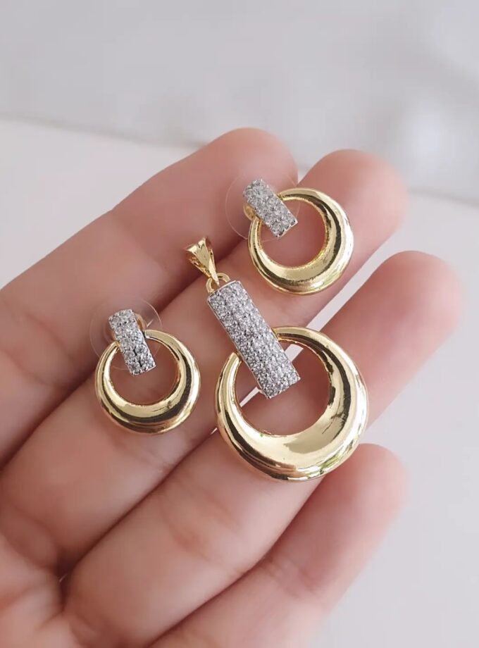 PENDANT SET AD STONE-A4320