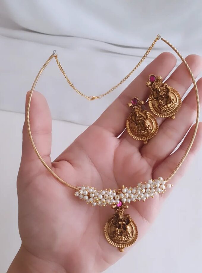 HASLI NECKLACE-A4286 PEARL