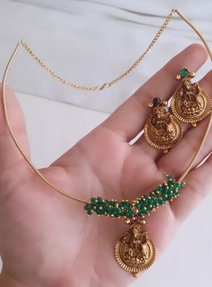 HASLI NECKLACE-A4286 GREEN