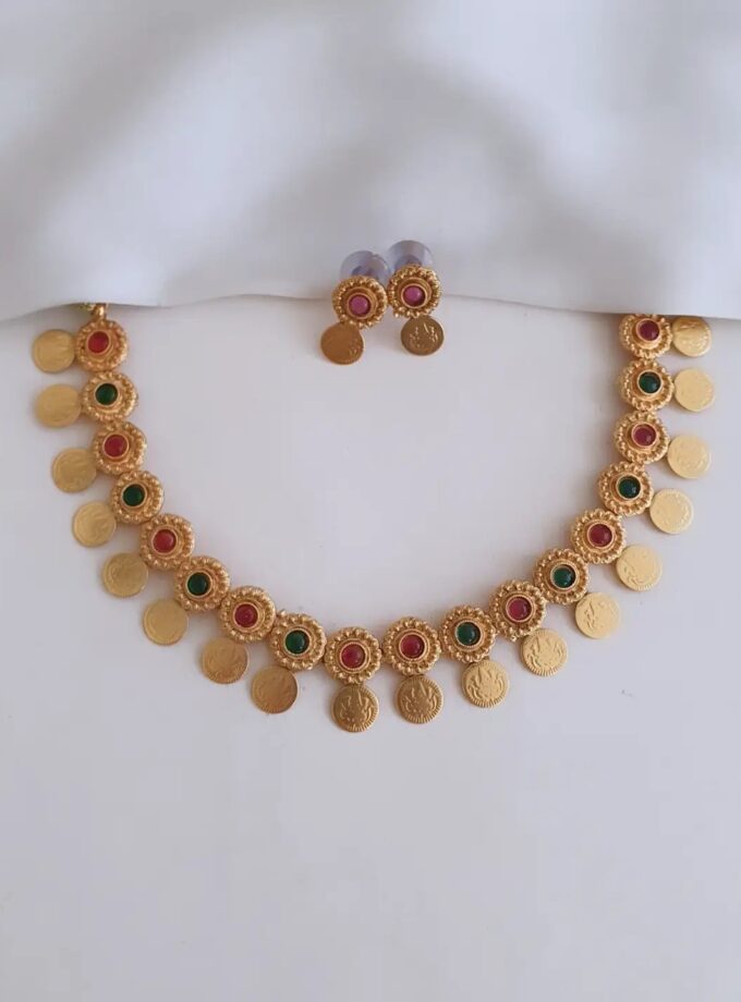 NECKLACE COIN-A4330 MULTI