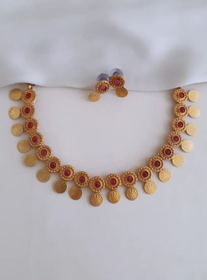 NECKLACE COIN-A4330 RUBY