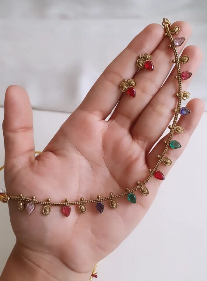 COLOUR DIYA NECKLACE-A4406 MULTI
