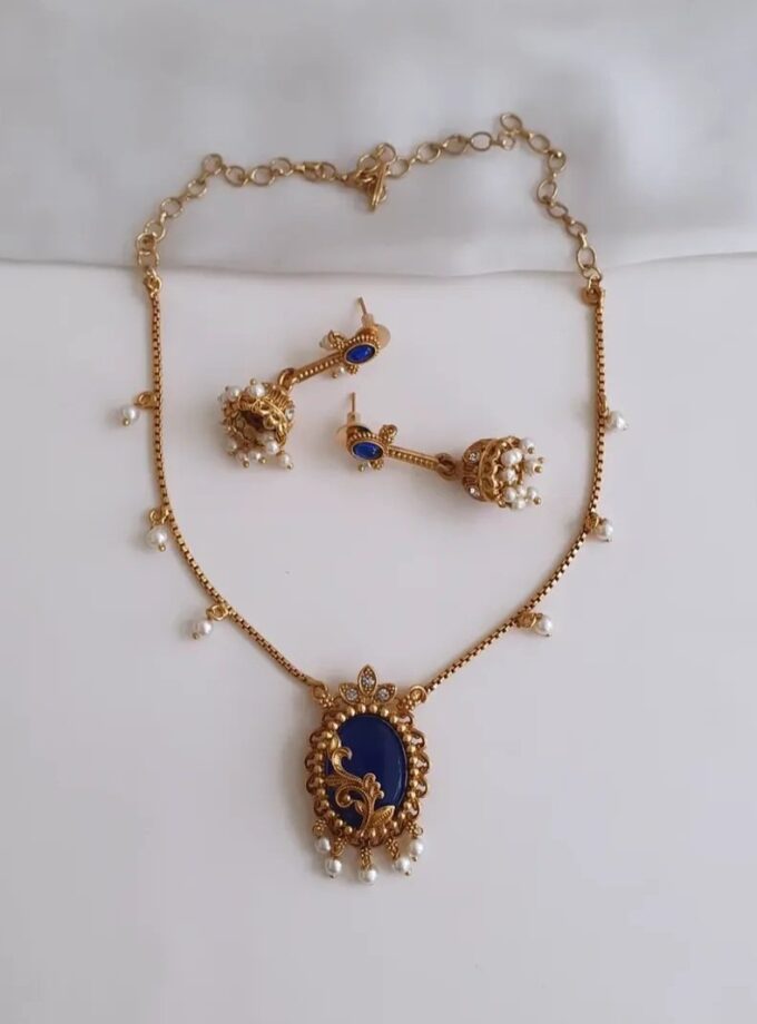 NECKLACE-A3955 BLUE