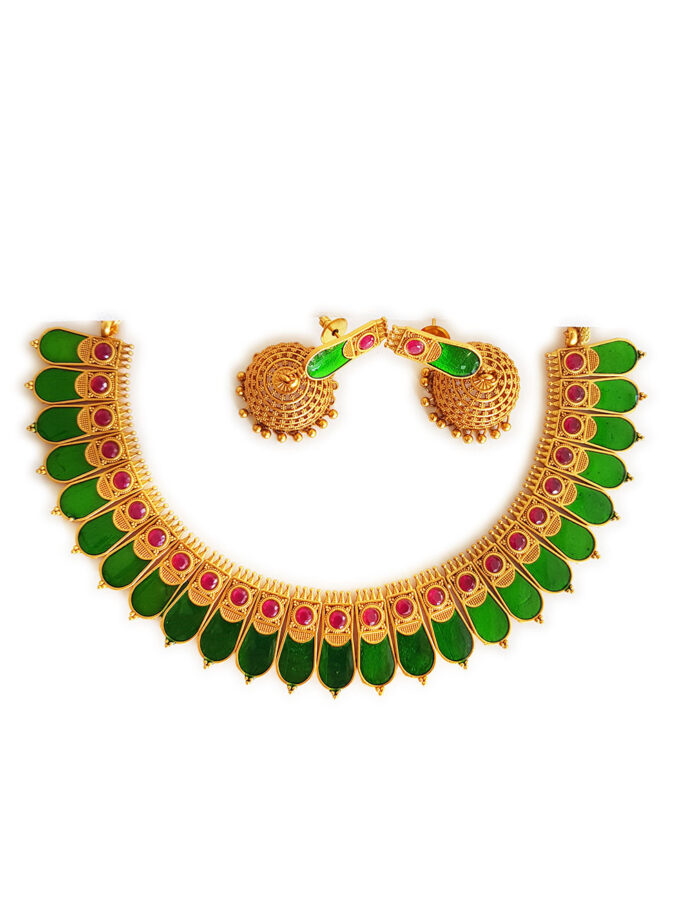 PALAKA NECKLACE-A313 GREEN