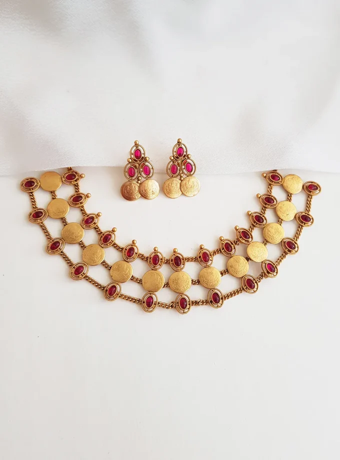 NECKLACE-A754 RUBY