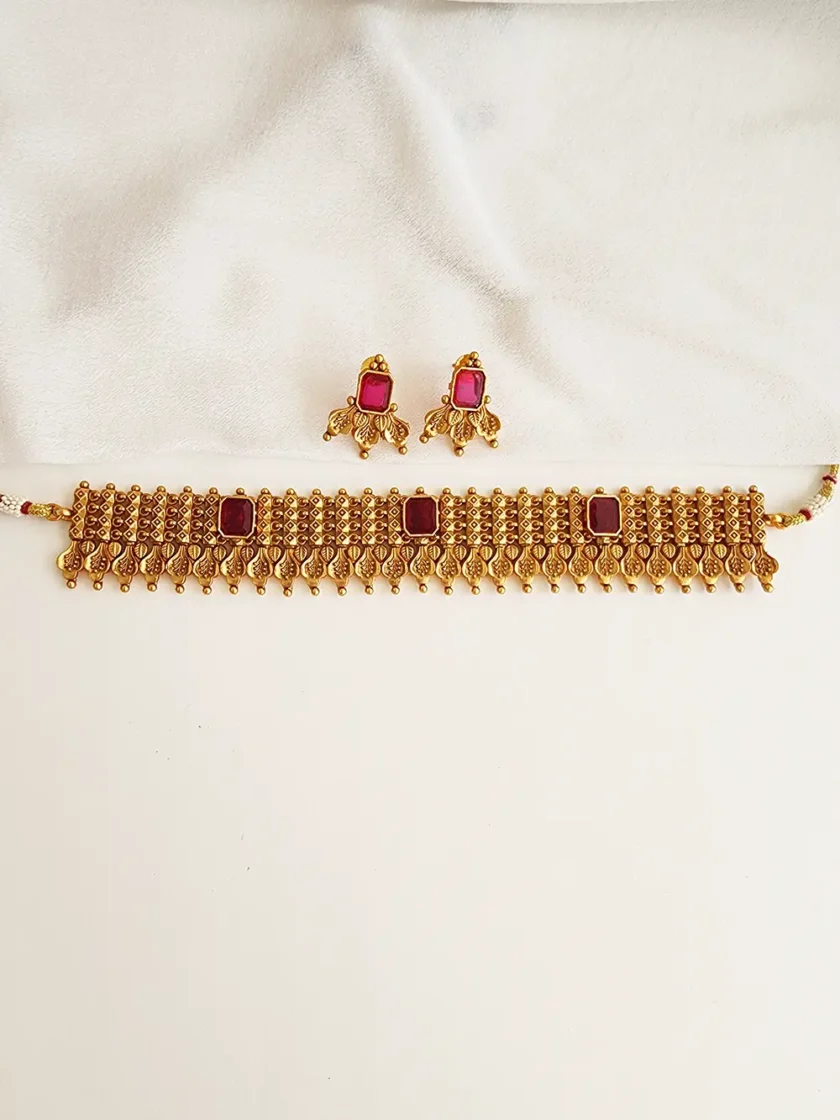 CHOKER-A921 RUBY
